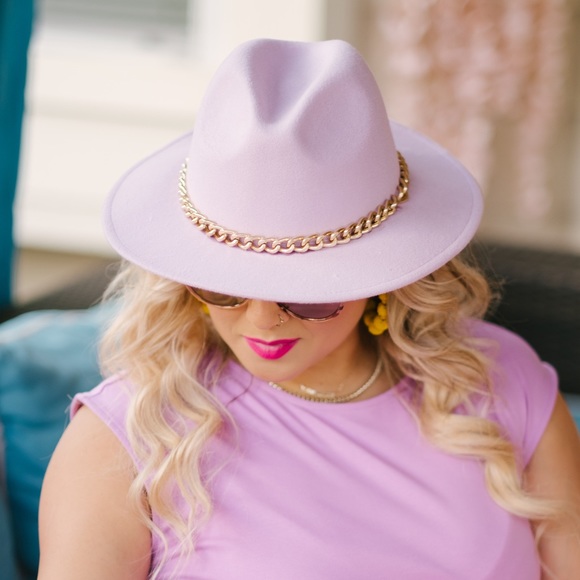 Lilac Fedora Hat - Picture 2 of 3